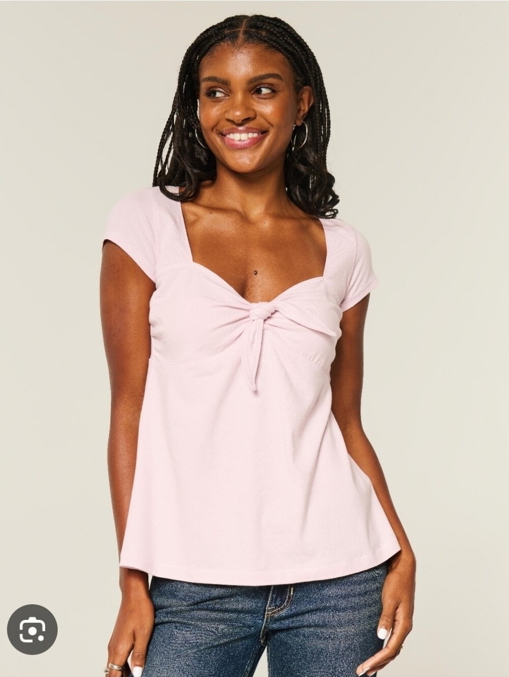HOLLISTER FRONT TIE BABYDOLL T